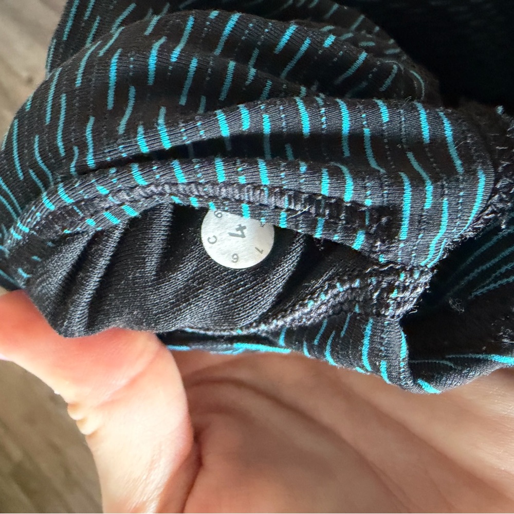 Lululemon High Times Pant (Luxtreme) Score Jacquard Black Indian Ocean Size 4 - Picture 10 of 16